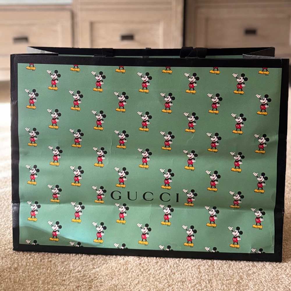 Gucci Green Mickey Mouse Slides - Picture 6 of 9
